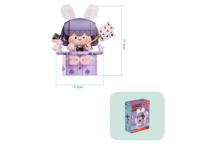 Building Blocks: 286 Pcs Of Small Granular Meat Sauce Magic Hat