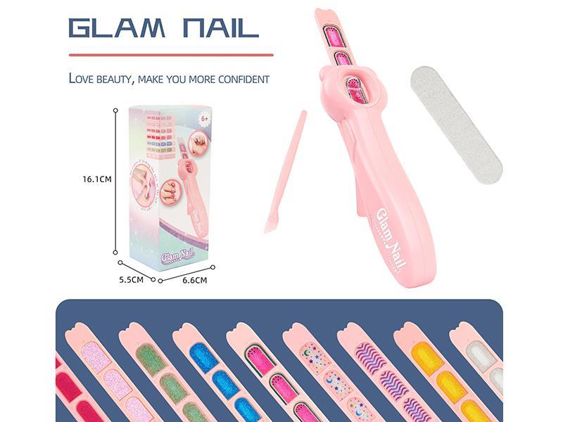 1 Nail Machine + 8pcs Nail Sticker Accessories + 1 Nail File + 1 Nail Stick