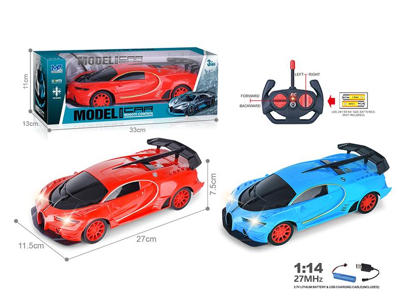 27Mhz 1:14 4-Channel Remote Control Bugatti Simulated Car With Lights(Included Batteries)