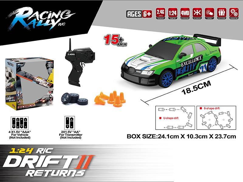 1:24 2.4G Remote Control 4WD Drift Car(Not Included Battery)