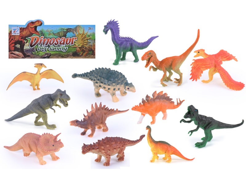 Solid Simulation Dinosaur 12Pcs
