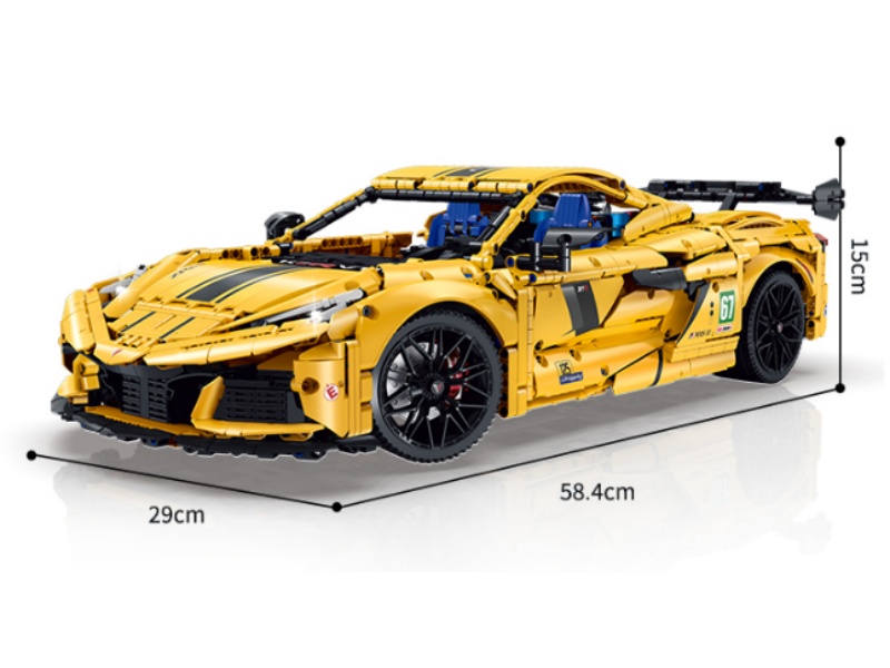 Building Blocks: 1:8 Supercar Series - Corvette 3372 Pieces