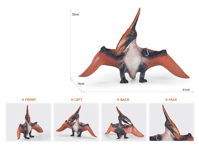 19-Inch Painted Thick-Fleshed, Cotton-Rich And Soft Rubber Large Flying Dragon