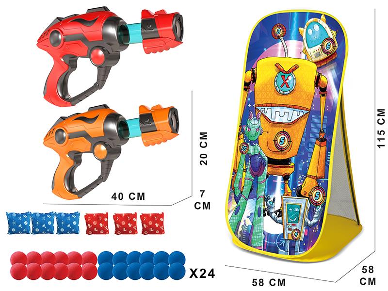 Bean Bag Throwing Air Guns Robot Shooting Target Set