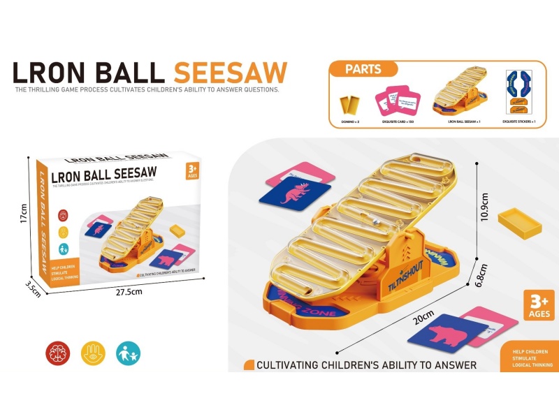 Balance Seesaw Puzzle Quiz Board Game Ball Seesaw