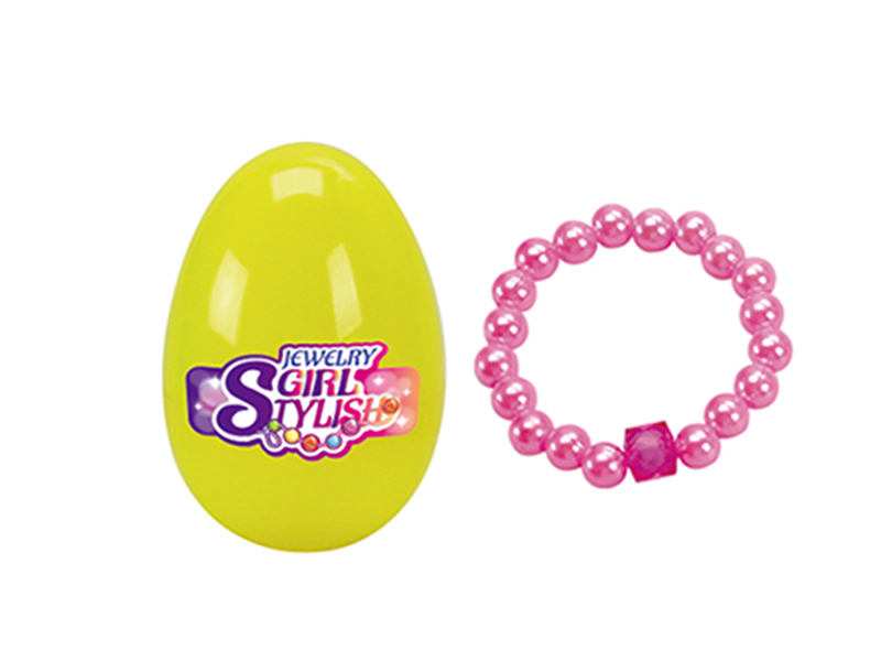 Eggshell + Beaded Bracelet