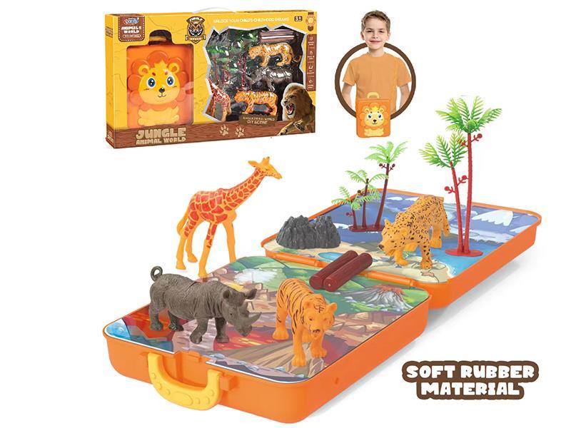 Animal Scene Storage Shounder Bag Wild Animal Theme