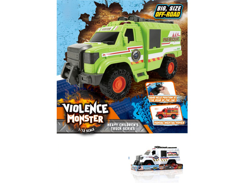 1:12 Fire Wheel Ambulance Inertia Vehicle