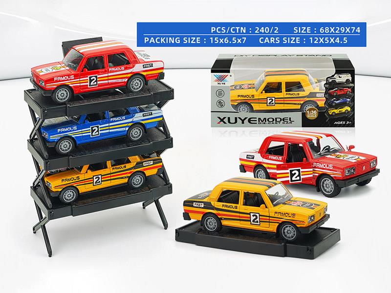 1:36 Pull Back Alloy Open Doors Car Lada Racing Car(1PCS)
