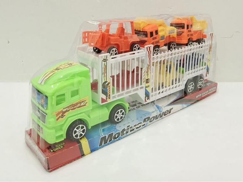 Friction Double Decker Vehicle With 4 Engineering Vehicles And 2 Equation Vehicles