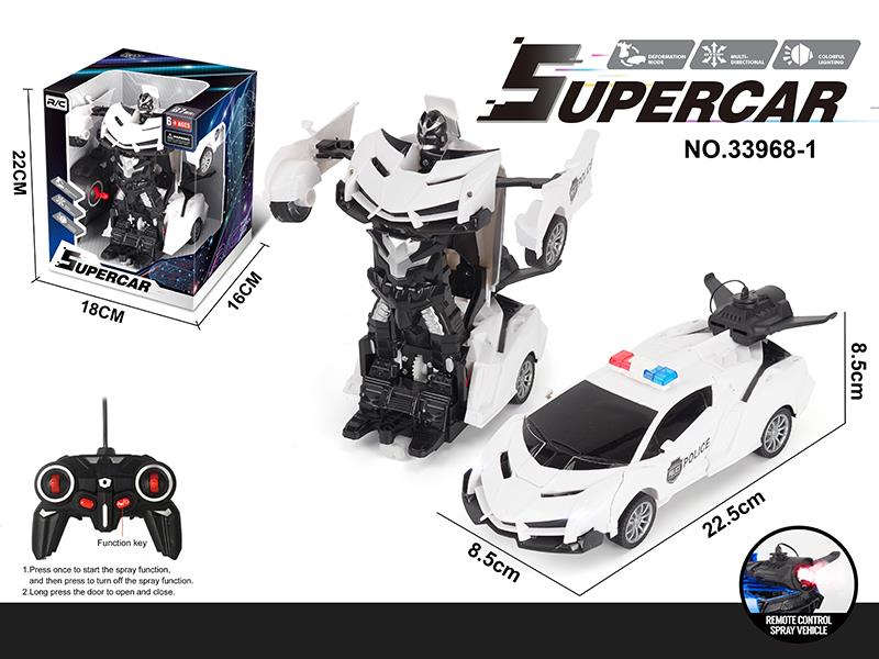1:16 5-Channel One Key Deformation Spray Remote Control Car With Lights