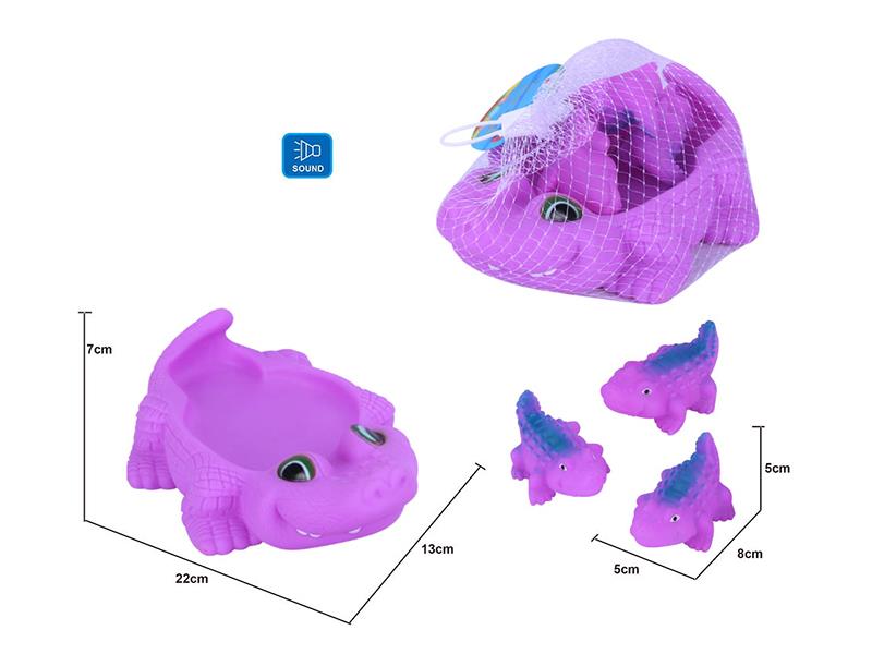 Cute Crocodile Kids Bath Toy Set