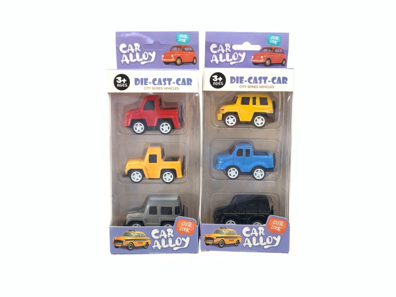 Boilei Alloy Cartoon City Pickup Off-Road Car 3 Only