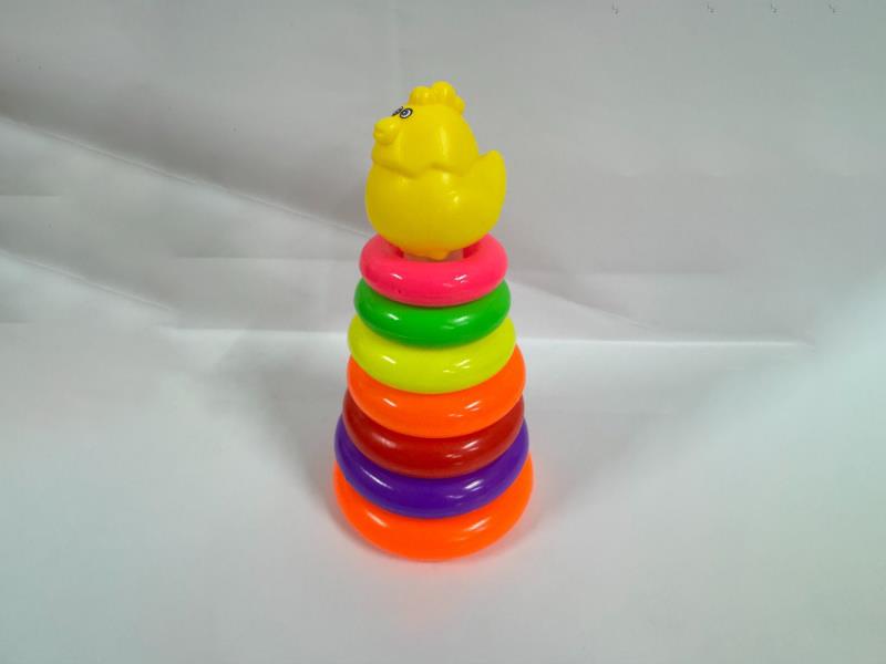 Hen Rainbow Tower Jenga Loop 7 Layers