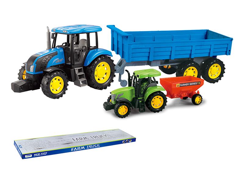 Friction Farm Tractor With Tailer