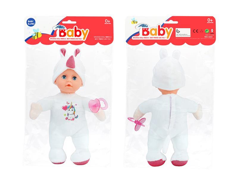 Plush Soothe Unicorn Doll With Laughter,Pacifier
