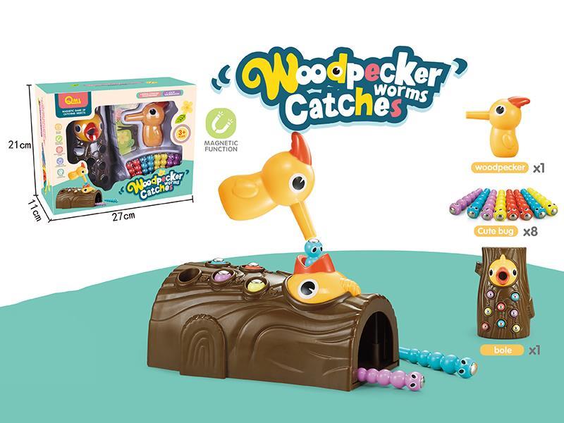 Woodpecker Catches Worms