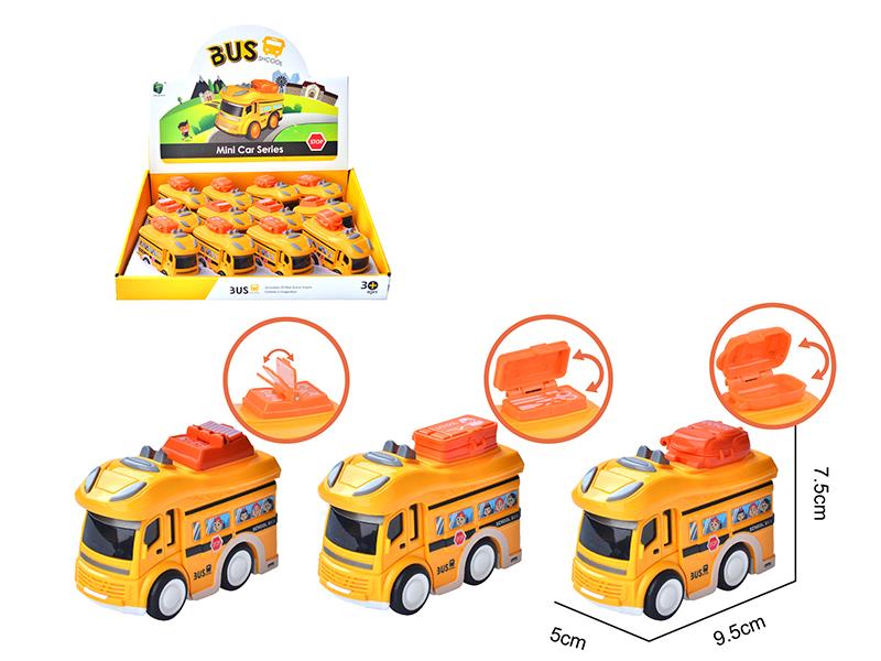 Friction School Bus 12pcs