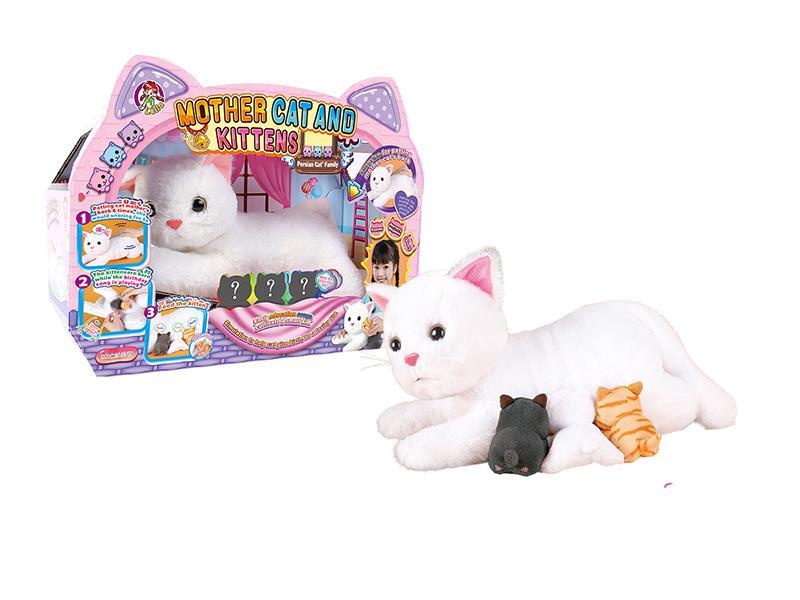 Mother Cat And Kittens(White Cat)