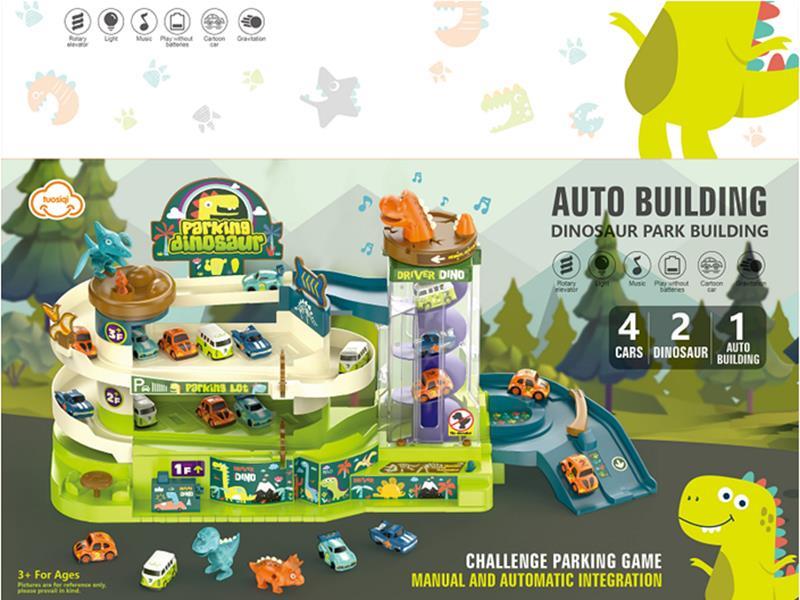 Dinosaur Parking Building 3 Floors 4 Cars