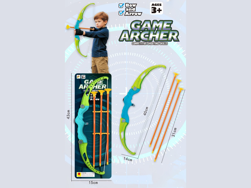 41Cm Bow And Arrow With Arrows