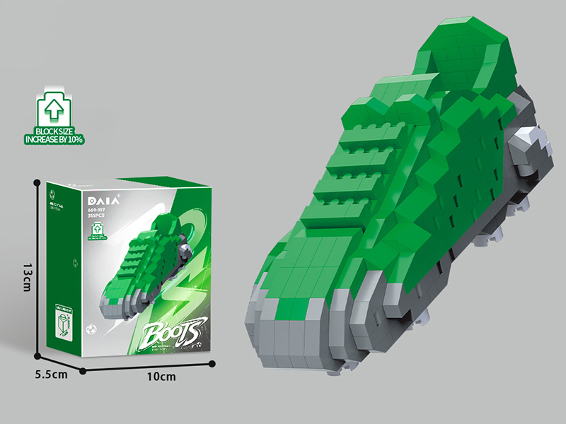 Green Mini Football Boots Building Blocks 355pcs
