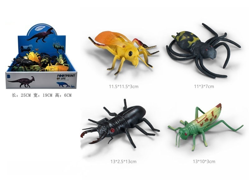 Four Types Of 4.5-Inch Soft Pvc Insects