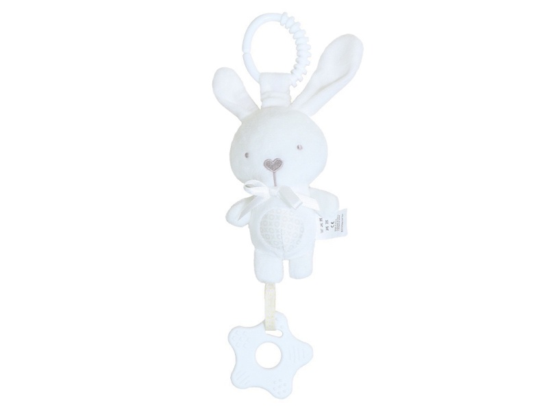 Vocal Rabbit Baby Soothing Teething Plush Pendant