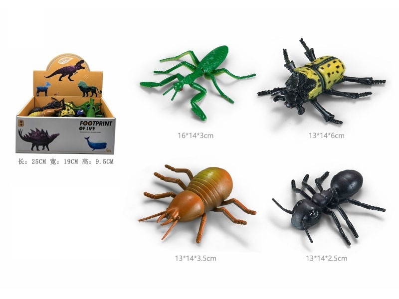 Four 5-Inch Soft Pvc Insects
