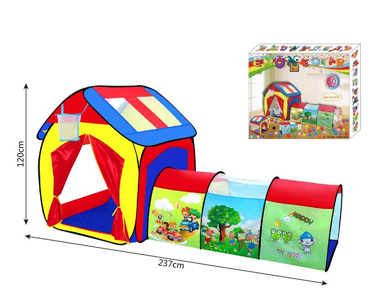 Children's 2 In 1 Play Tent + 80 Balls