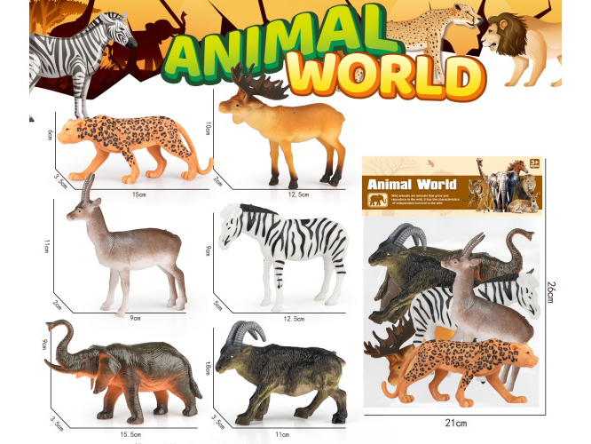 6-Piece Wild Animal Set