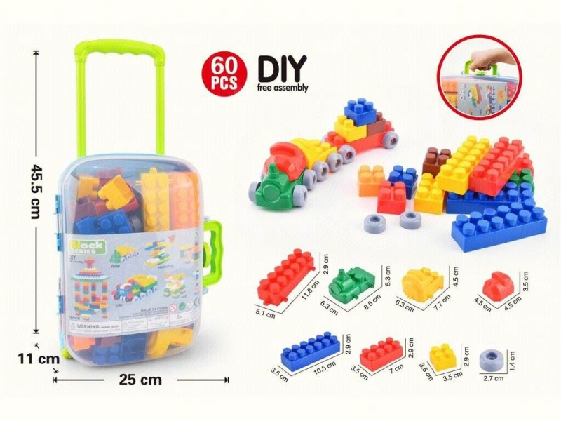 Diy Assembly And Creative Shaping Building Blocks With Large Pieces (60Pcs)