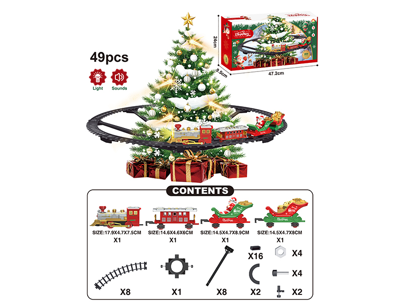 Classical Electric Rail Train(Christmas Edition)