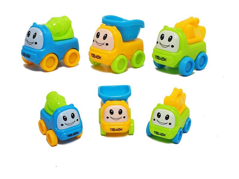 Pull Back Cartoon Engineering Truck