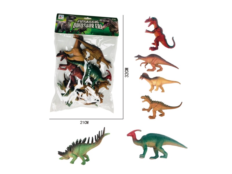 Pvc Simulation Dinosaur 6Pcs