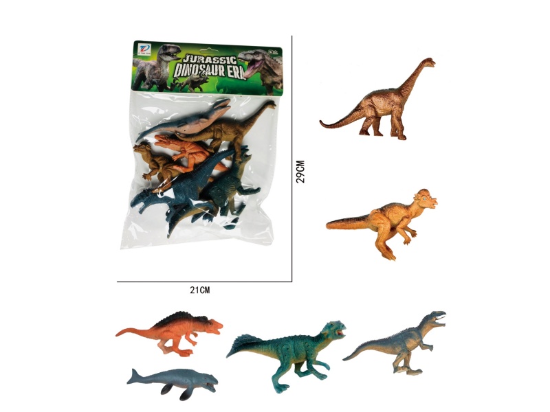 Pvc Simulation Dinosaur 6Pcs