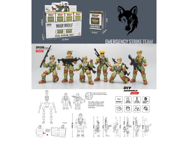 Assembled Soldier Model (24Pcs)