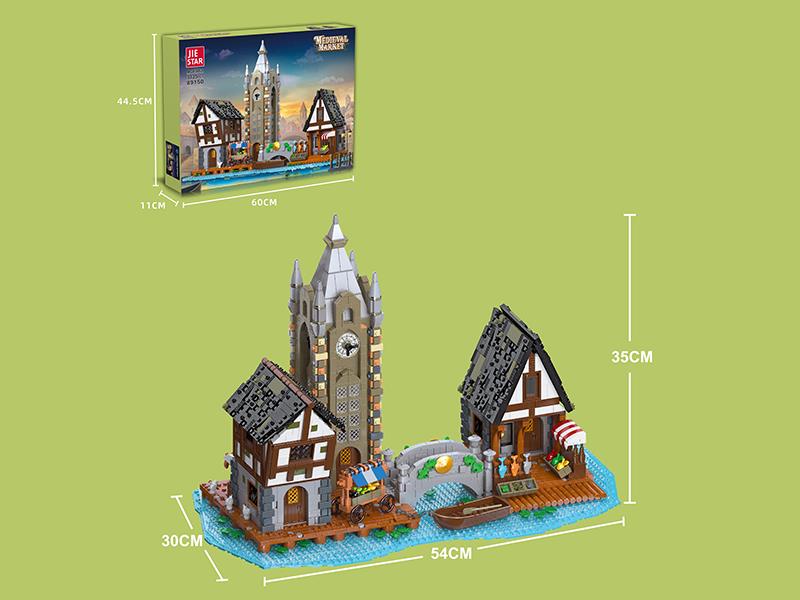 Medieval Market Building Blocks(With LED Light)3335PCS