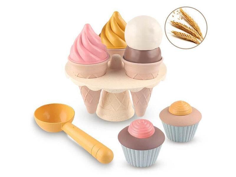 Straw Material Ice Cream Beach Toys