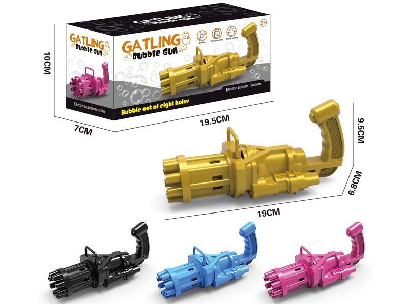 Pink Gatling Bubble Water Gun