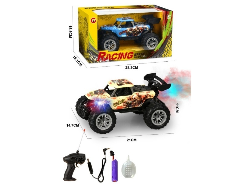 1:18 Four-Way Spray Light Skeleton Remote Control Car