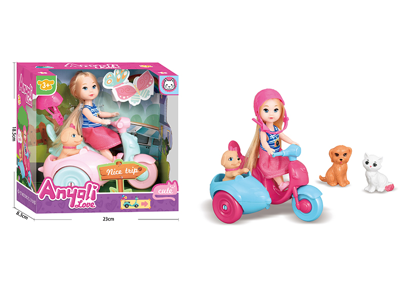 Doll Pet Motorcycle Set