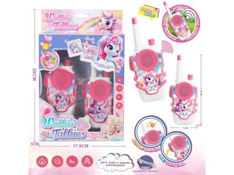 Unicorn Walkie-Talkie (500 Meters Long Distance) Rechargeable Version