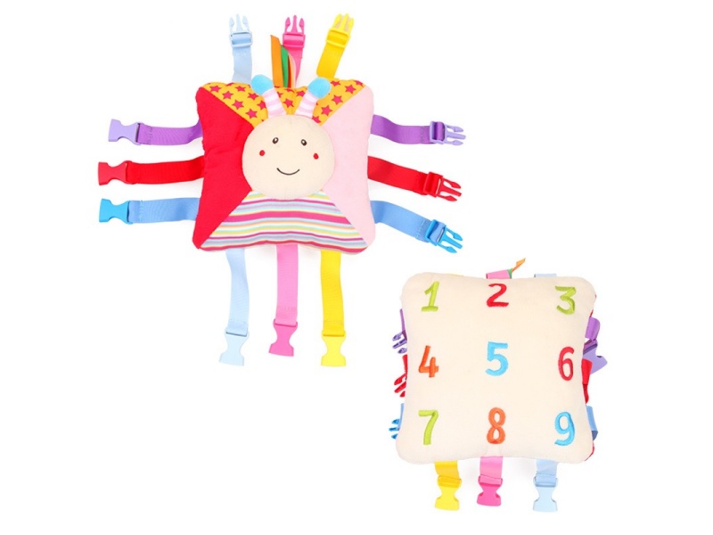 Bee Intelligence Baby Color Recognition Plush Clasp Toy