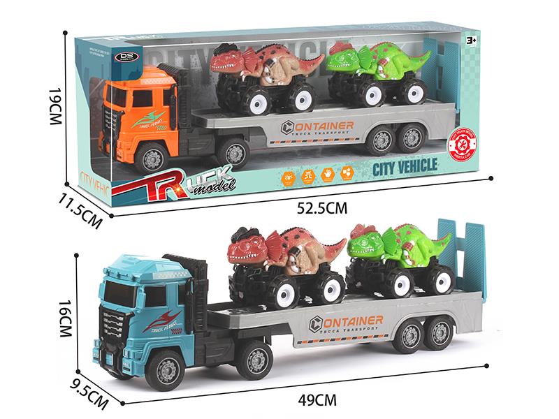 Outsize Friction Trailer With Friction Dilophosaurus Off-Road Vehicle