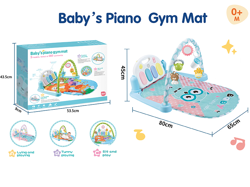 Baby Pedal Piano Fitness Blanket(Blue)