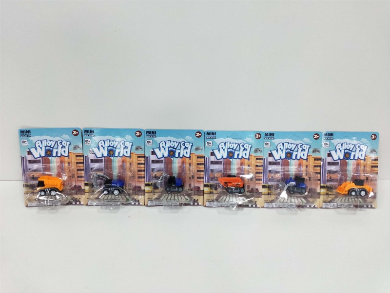 Pulling Back Cartoon Engineering Truck Excavator Forklift Dump Truck Dump Truck Suction Plate 6