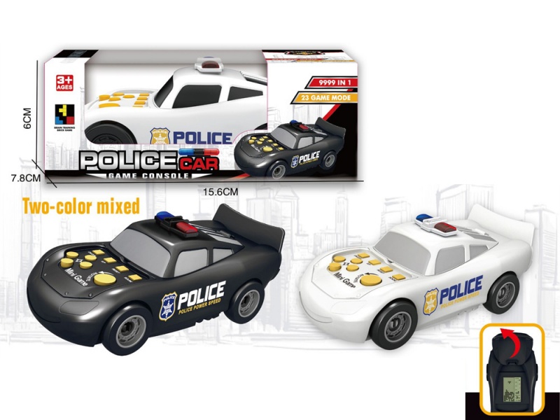 Police Car Game Machine (With Police Lights)2 Colors Mixed, No Electricity