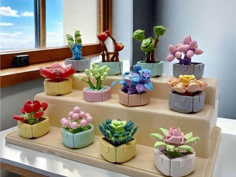 Diamond Horse Succulent Building Block Flower Lego-Atyle Amall Pieces 104 PCS