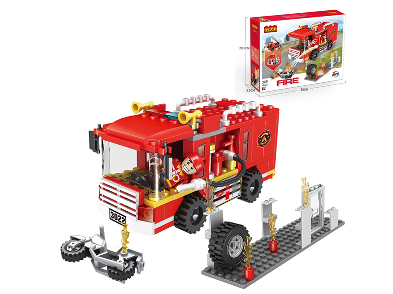 Small Particle Building Blocks - Fire Engine 184pcs